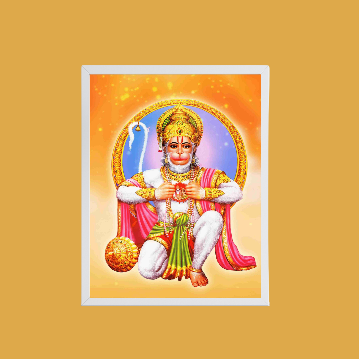 Lord Hanuman Wall Art – Bajrangbali Hanuman Hindu God Photo Frame