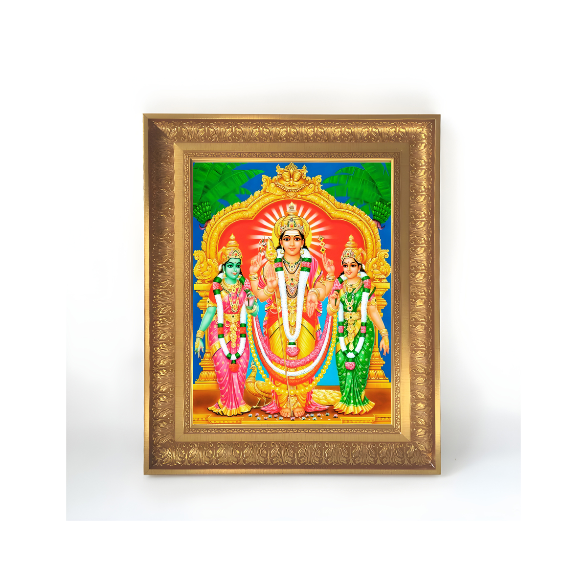 Premium Lord Murugan Wall Art – Subramanya Swamy Photo Frame | Hindu God Spiritual Home Décor