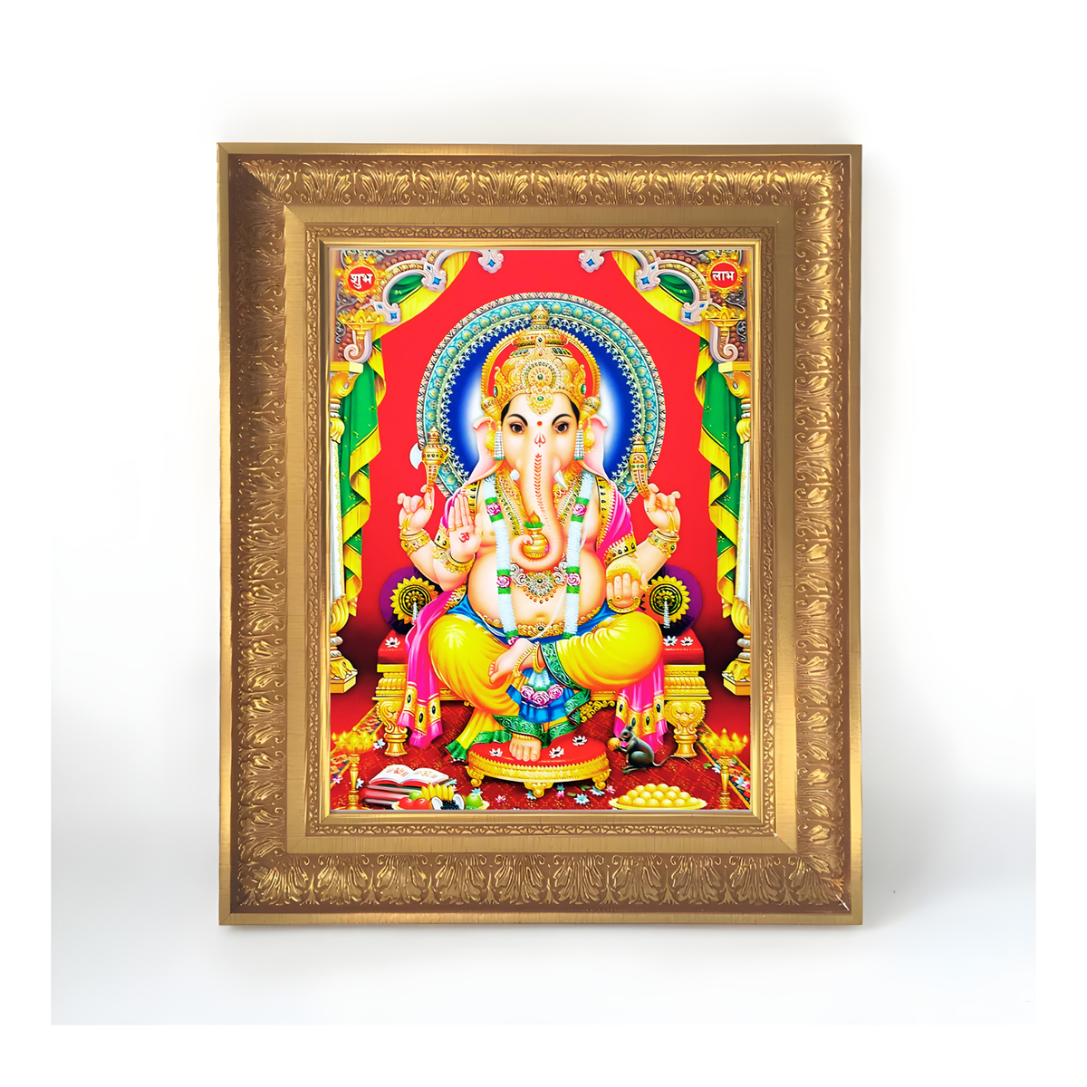 Premium Lord Ganesha Wall Art – Ganapati Bappa Hindu God Photo Frame