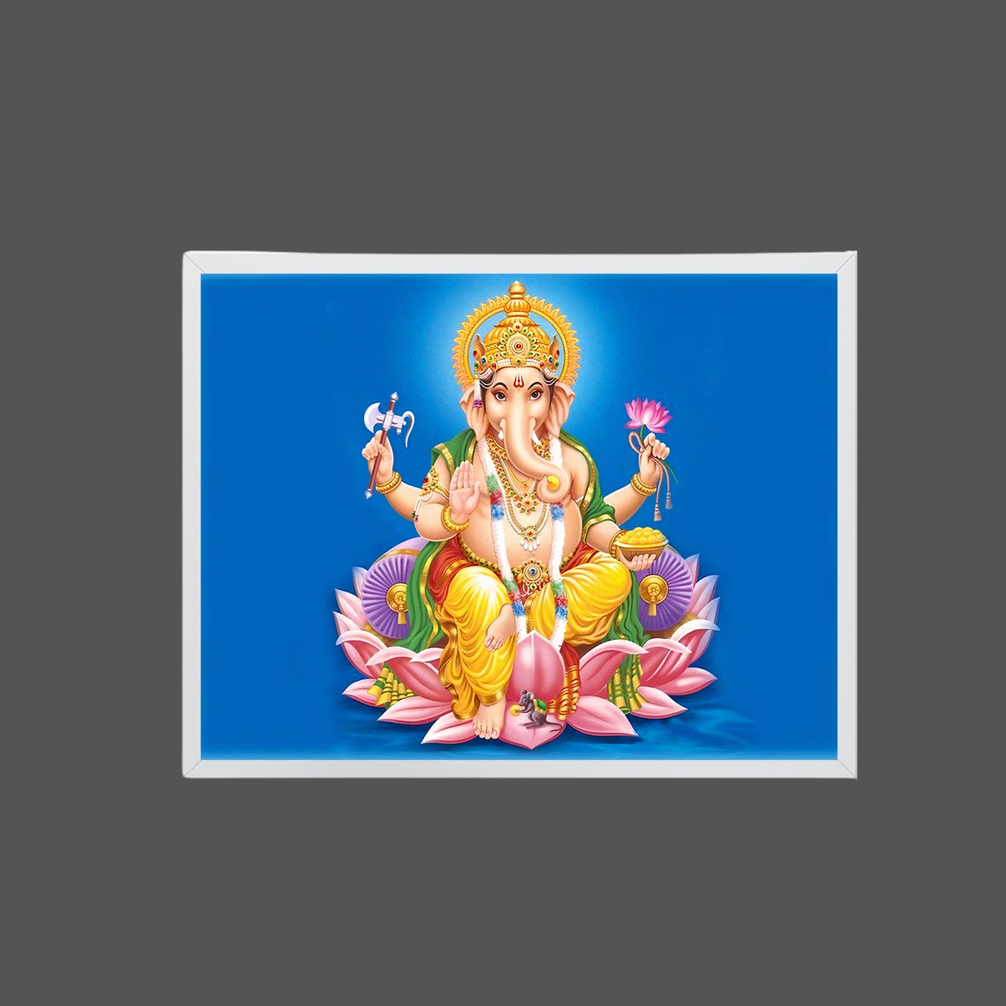 Lord Ganesh Wall Art - Lord Ganesh Hindu God Photo Frame