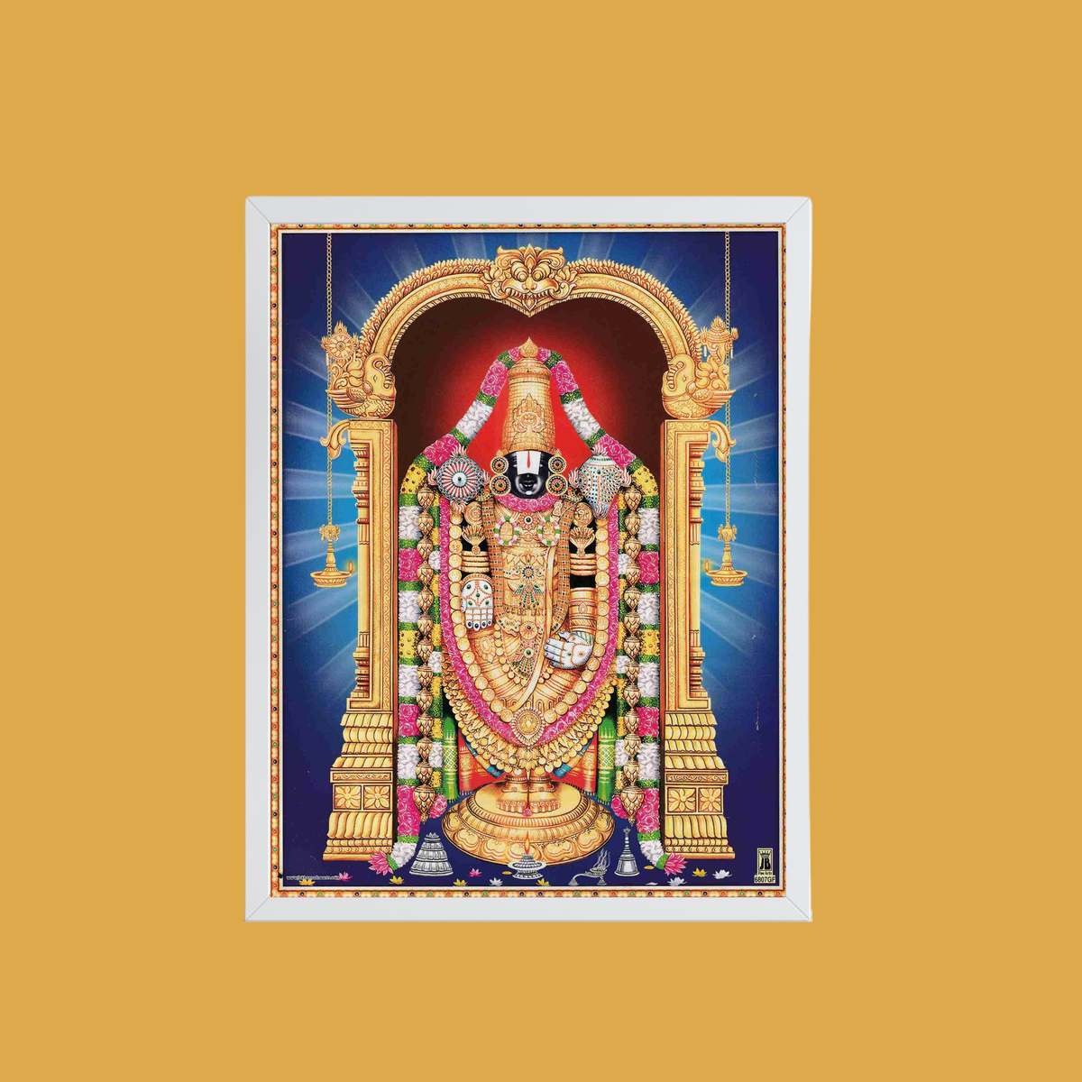 Lord Thirupathi Balaji Wall Art – Lord Venkateshwara Swamy Hindu God Photo Frame