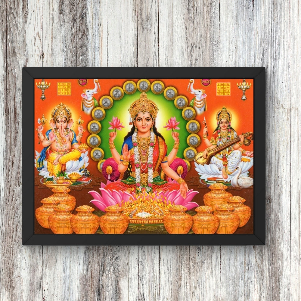 Lord Ganpathi wall art- LAXMI GANPATHI PHOTO FRAME