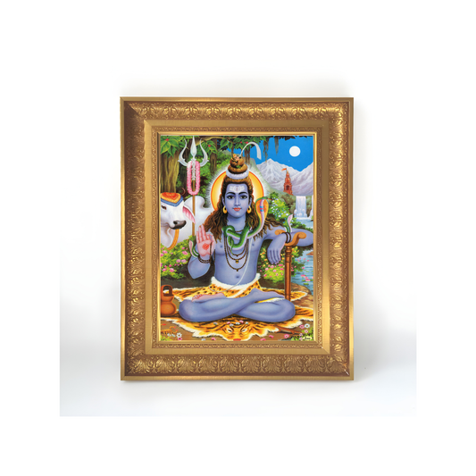 Premium Lord Shiva Wall Art – Mahadev Hindu God Photo Frame
