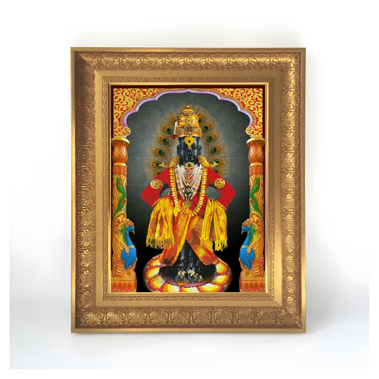 Premium Lord Vithoba Wall Art – Panduranga Vitthal Hindu God Devotional Photo Frame