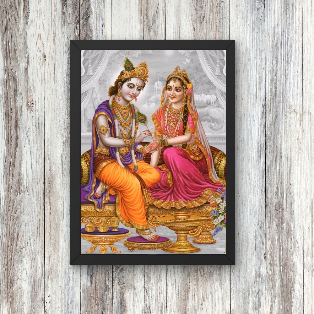 Lord Radha Krishna wall art- Radha krishna photo frame