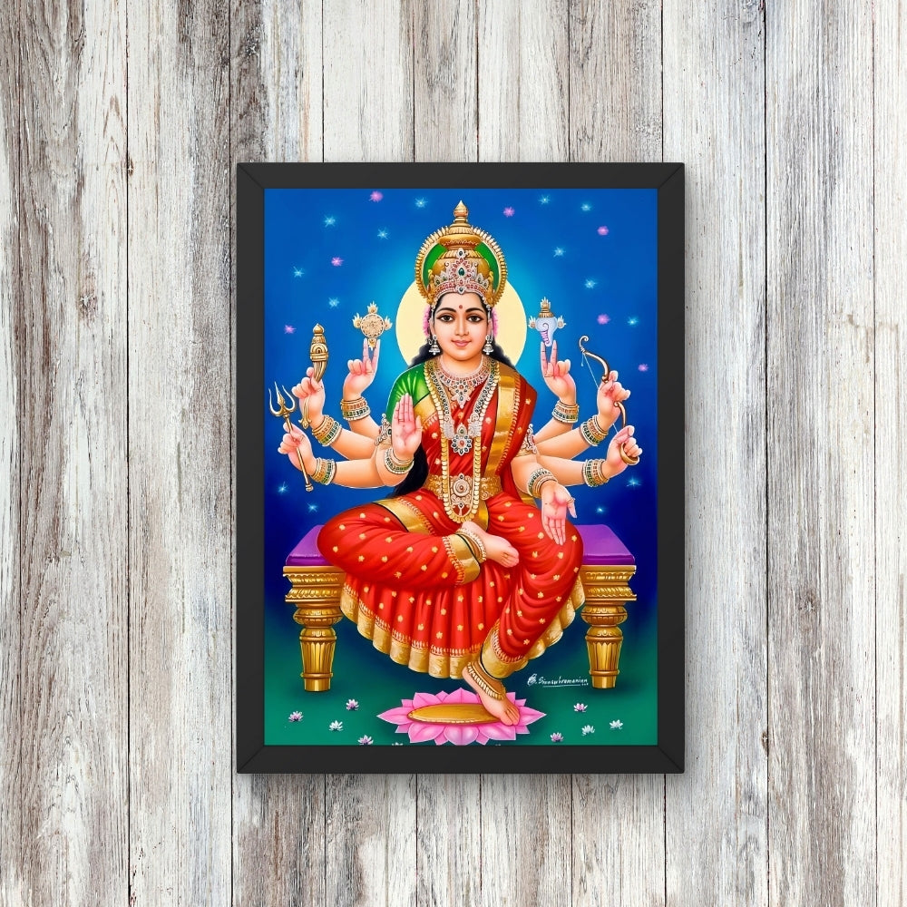 Goddess Durga Wall Art – Hindu Goddess Durga Divine Photo Frame