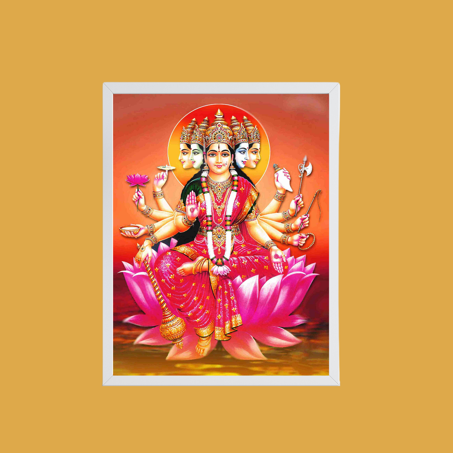 Goddess Gayathri maatha wall art-Maa Gayathri god frame