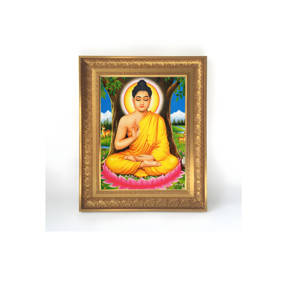 Premium Lord Buddha Wall Art – Gautama Buddha Meditation Buddhist Spiritual Photo Frame