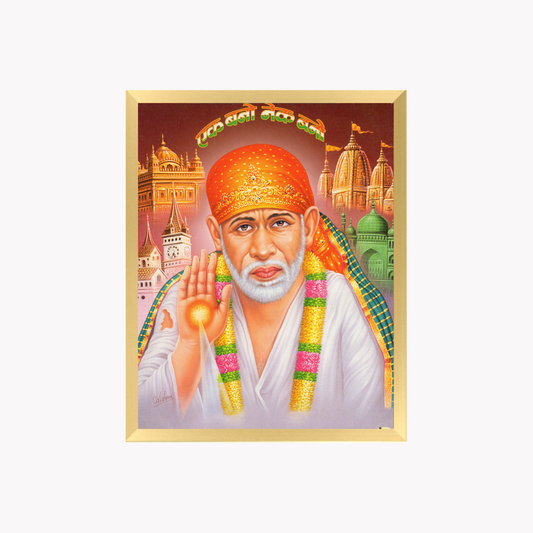 Shirdi Sai Baba Wall Art – Sai Baba Hindu Spiritual Photo Frame