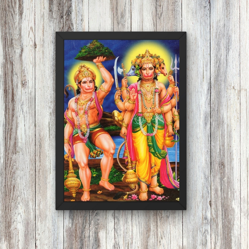Lord panchamukhi hanuman wall art-panchamukhi hanuman god frame