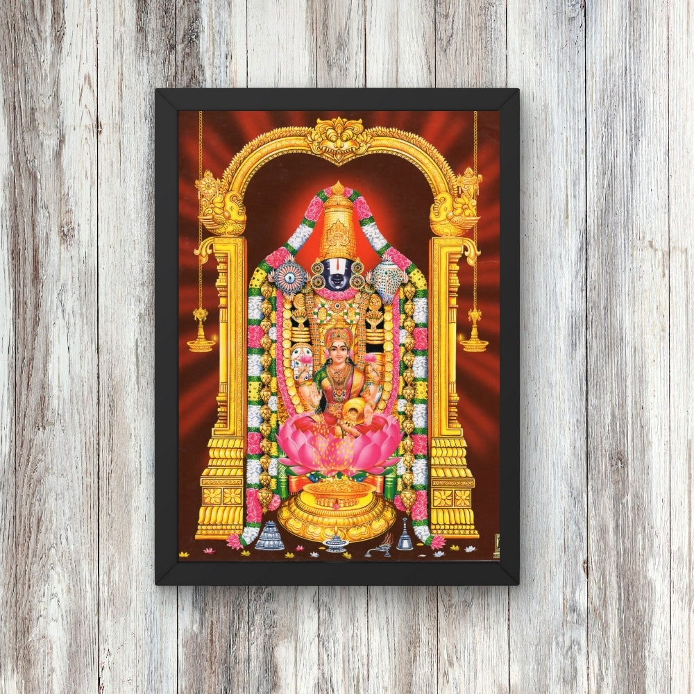 Lord venkateshwara wall art- venkateshwara with goddess laxmi photo frame