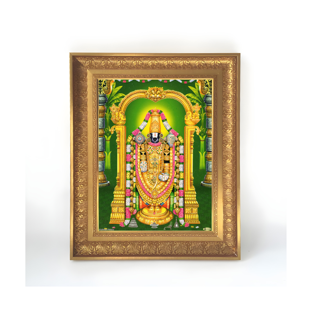 Premium Lord Venkateswara Wall Art – Sri Venkateswara Swamy Tirupati Balaji Hindu God Photo Frame
