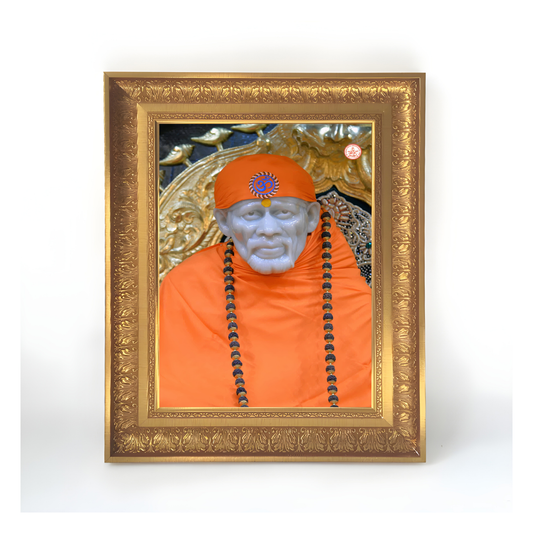 Premium Shirdi Sai Baba Wall Art – Sai Baba Devotional Hindu God Photo Frame