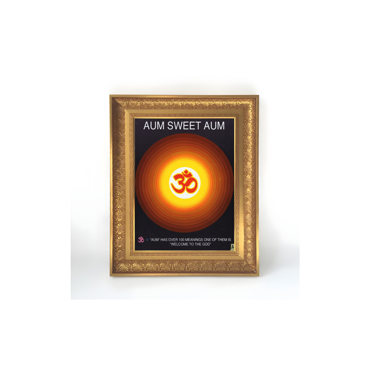 Premium Om Sweet Om Wall Art – AUM Spiritual Hindu Symbol Photo Frame