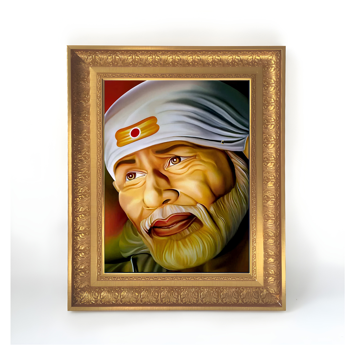 Premium Shirdi Sai Baba Wall Art – Sai Baba Blessings Hindu Spiritual God Photo Frame