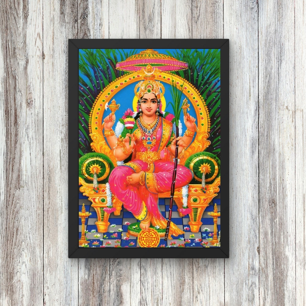 Goddess Mariamman Wall Art – Sri Mariamman Hindu Goddess Photo Frame