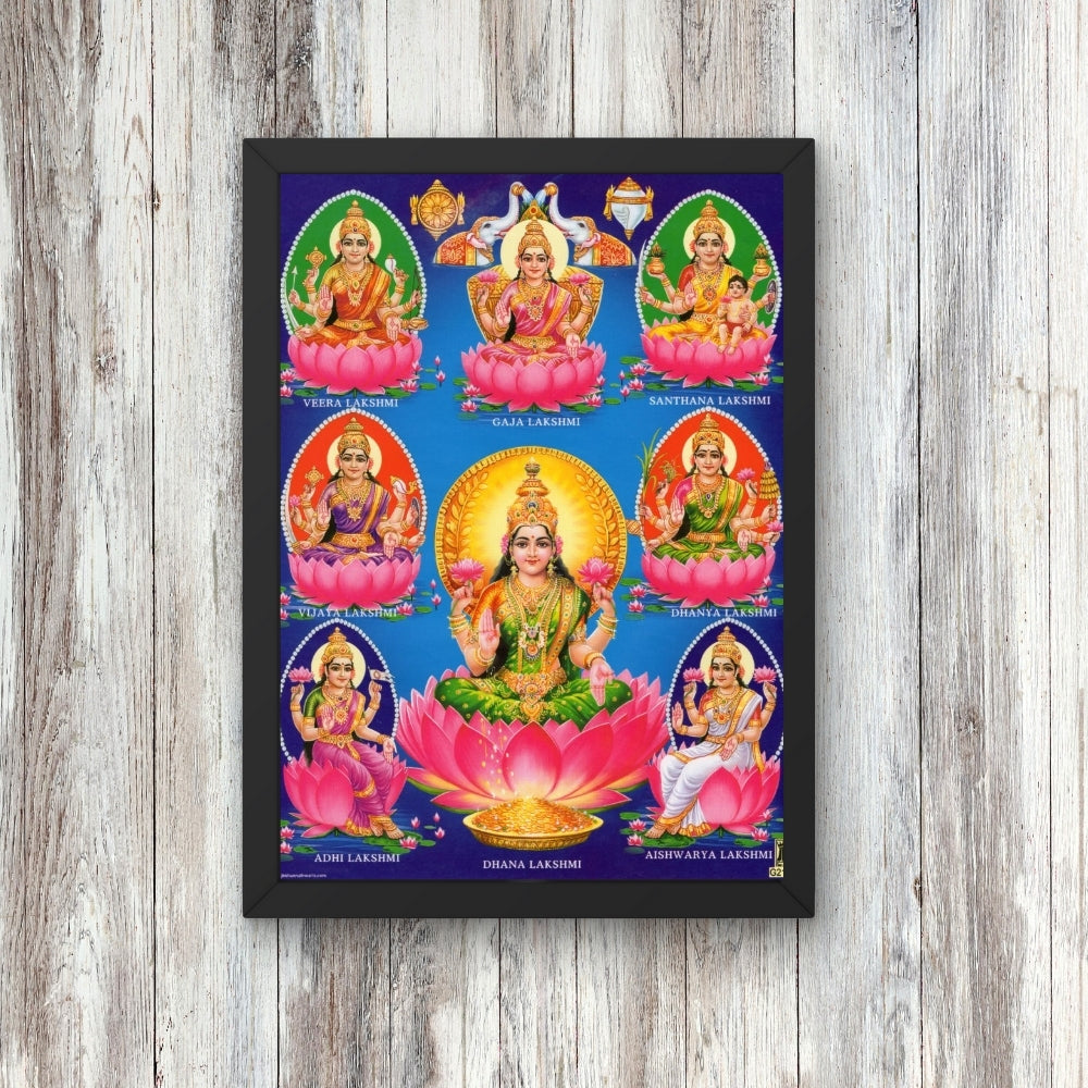 Goddess Ashtalaxmi wall art- Ashtalaxmi photo frame