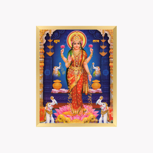 Goddess Lakshmi Wall Art – Hindu Goddess of Wealth and Prosperity Photo Frame