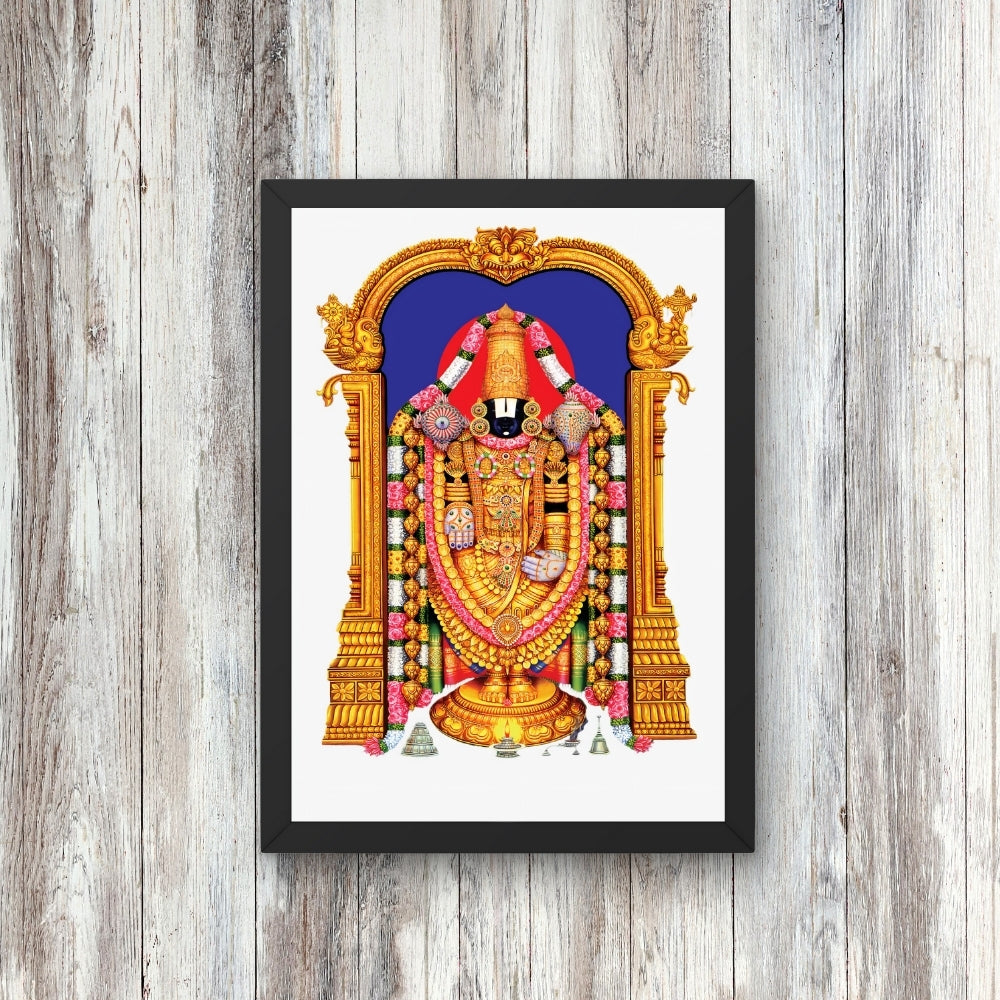 Lord Venkateshwara Wall Art - Venkateshwaraswamy Hindu God Photo Frame