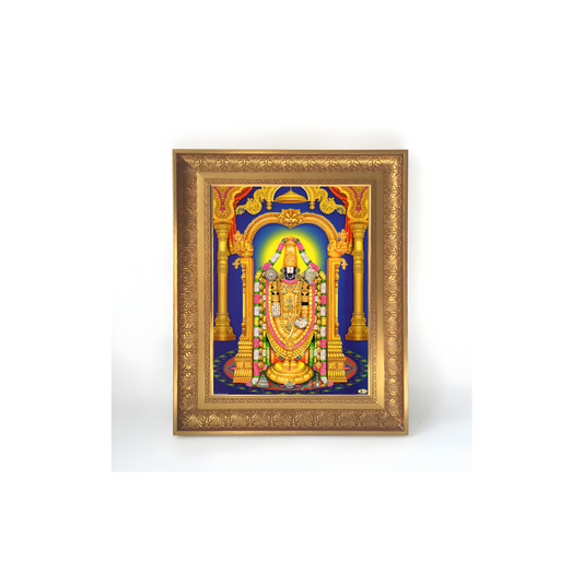 Premium Lord Venkateswara Wall Art – Tirupati Balaji Srinivasa Hindu God Photo Frame