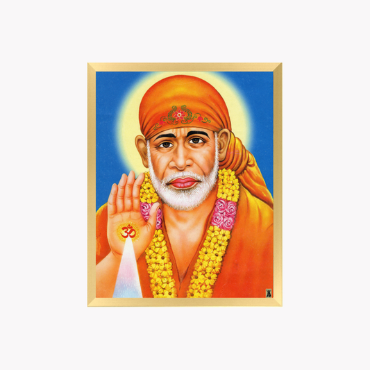 Shirdi Sai Baba Wall Art – Sai Baba of Shirdi Hindu Spiritual God Photo Frame