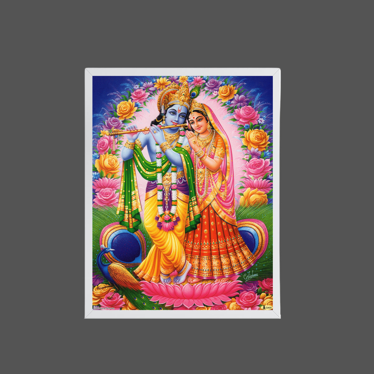 Lord Radha krishna wall art- God Radha krishna photo frame