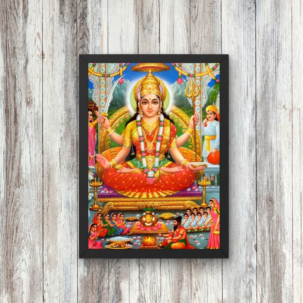 Maa Laxmi Devi Wall Art - Laxmi Devi Hindu God Photo Frame