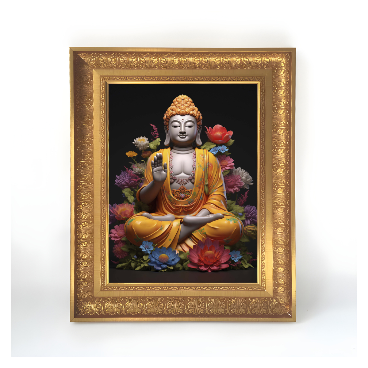 Premium Buddha Wall Art – Lord Buddha Meditation Spiritual Photo Frame