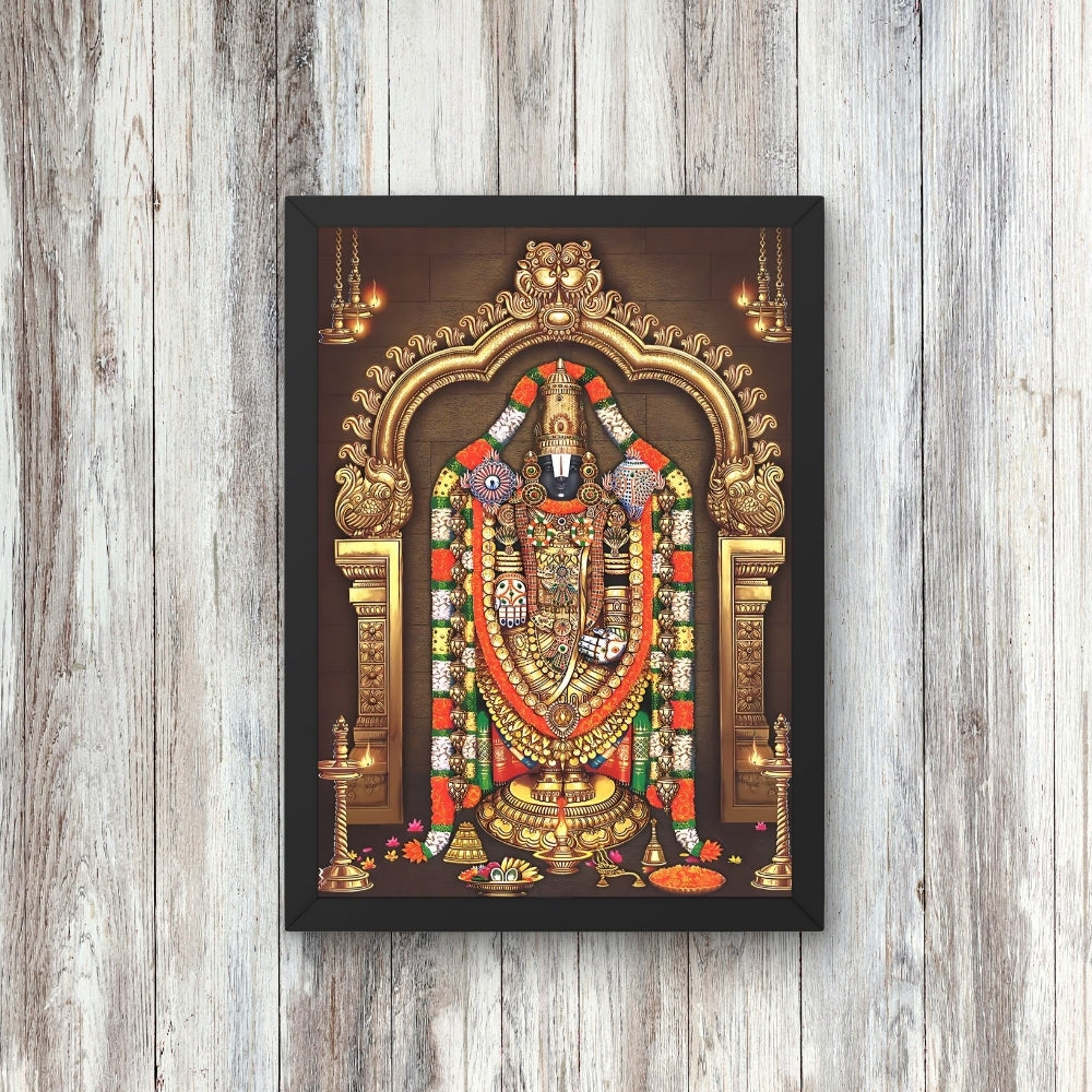 Lord Venkateswara Wall Art – Sri Venkateswara Swamy Tirupati Balaji Hindu God Photo Frame