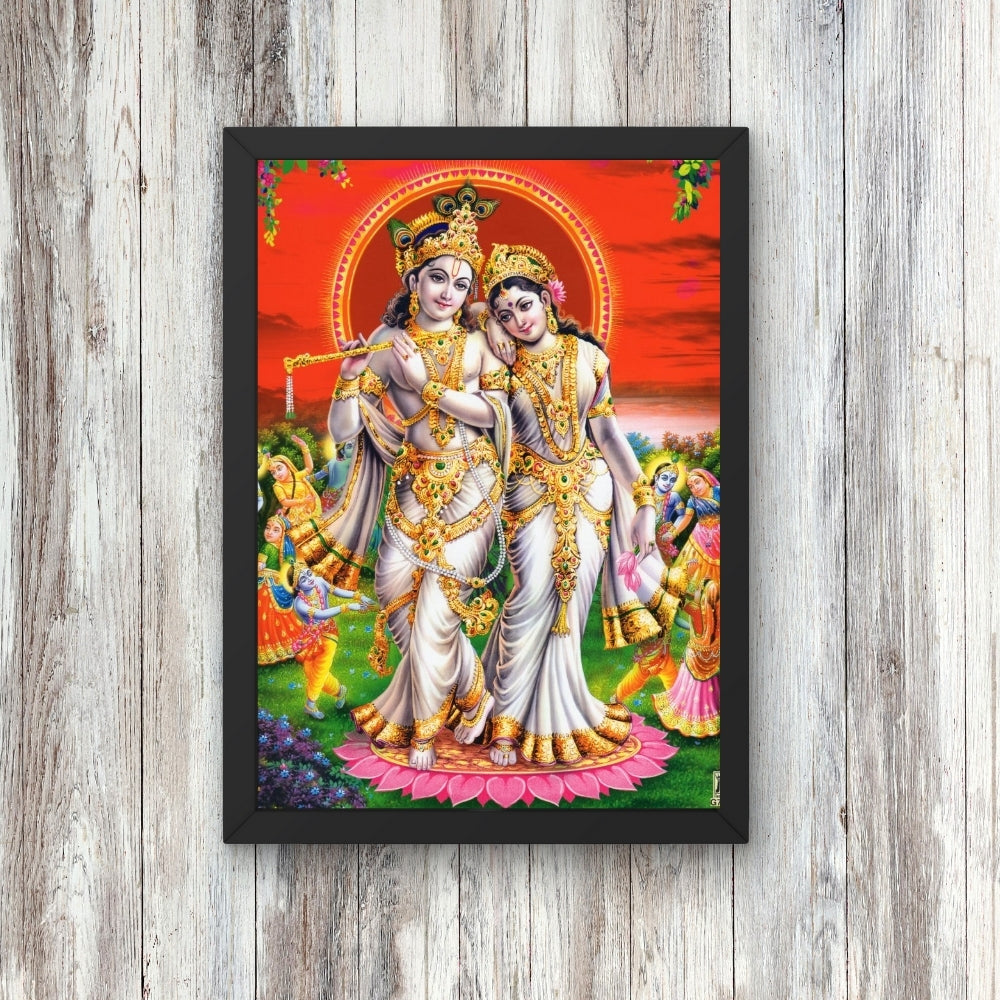 Lord Radha Krishna Wall art- Radha krishna photo frame