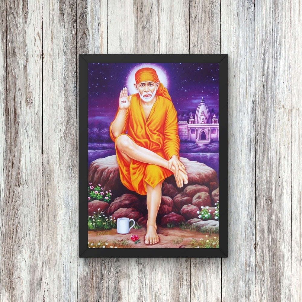 Sai Baba Wall Art – Shirdi Sai Baba Hindu Spiritual God Photo Frame