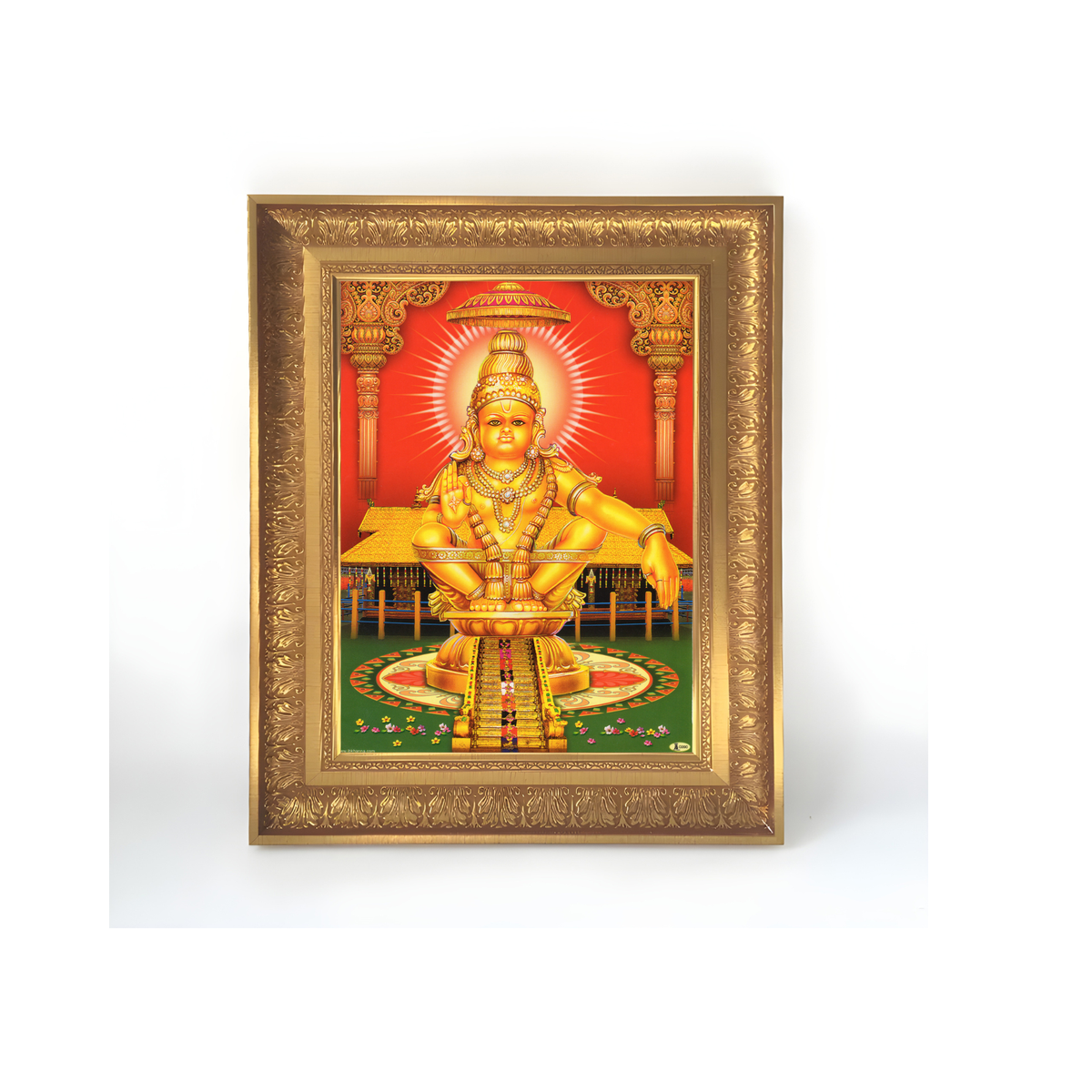 Premium Lord Ayyappa Wall Art – Sabarimala Ayyappa Swamy Hindu God Devotional Photo Frame