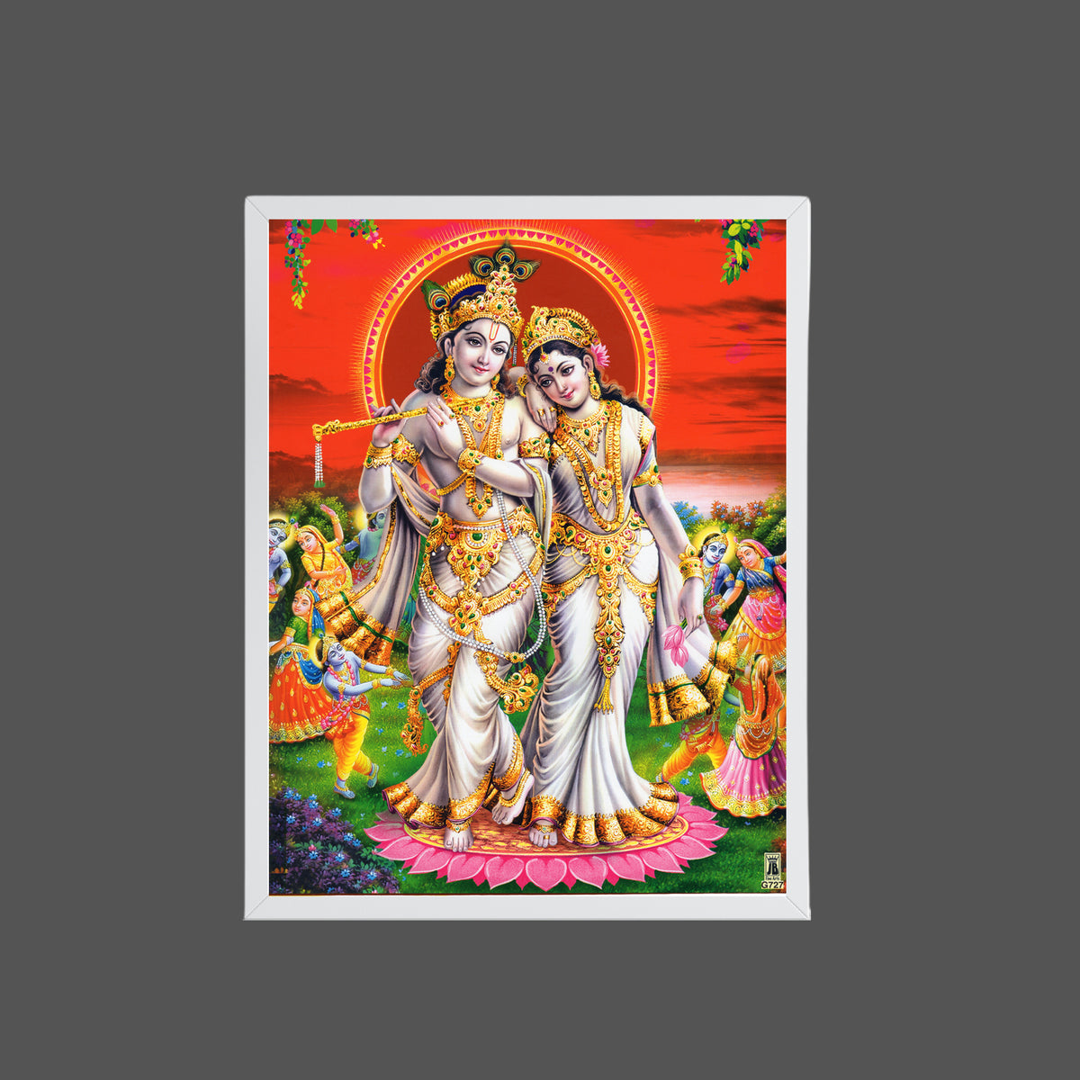 Lord Radha Krishna Wall art- Radha krishna photo frame
