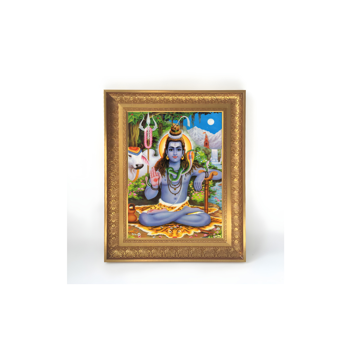 Premium Lord Shiva Wall Art – Mahadev Shiv Ji Hindu God Photo Frame
