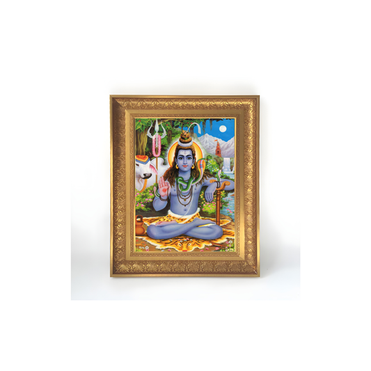 Premium Lord Shiva Wall Art – Mahadev Shiv Ji Hindu God Photo Frame
