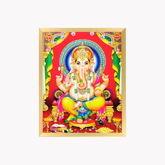 Lord Ganesha Wall Art – Ganapati Bappa Hindu God Photo Frame