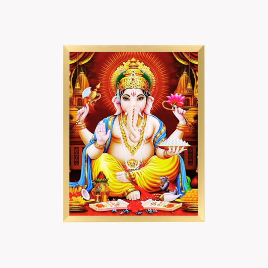 Lord Ganesha Wall Art – Ganapati Bappa Hindu God Photo Frame