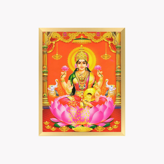 Goddess Lakshmi Wall Art – Hindu Goddess of Wealth and Prosperity Photo Frame