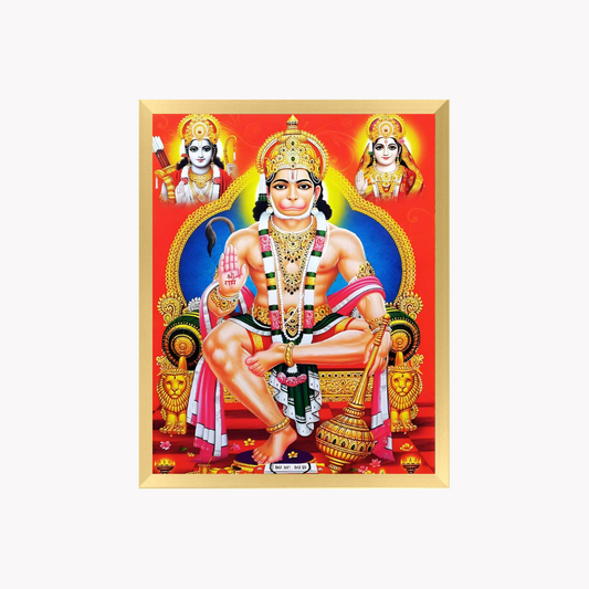 Lord Hanuman Wall Art – Devotional Sri Rama Bhakta Hanuman Hindu God Photo Frame