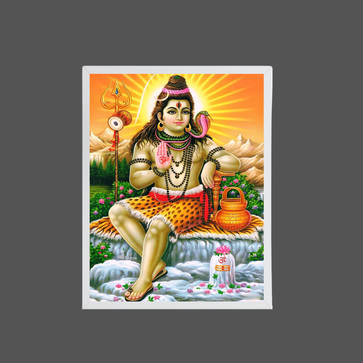 Lord Shiva Wall Art - Shiva Hindu God Photo Frame