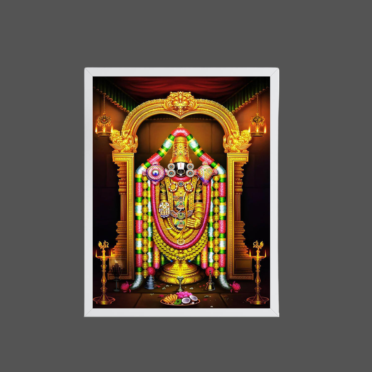 Lord Venkateshwara wall art- Thirupathi Balaji god frame