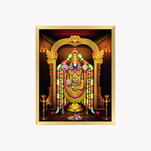 Lord Venkateswara Wall Art – Balaji Tirupati Venkateswara Photo Frame | Hindu God Spiritual Home Décor