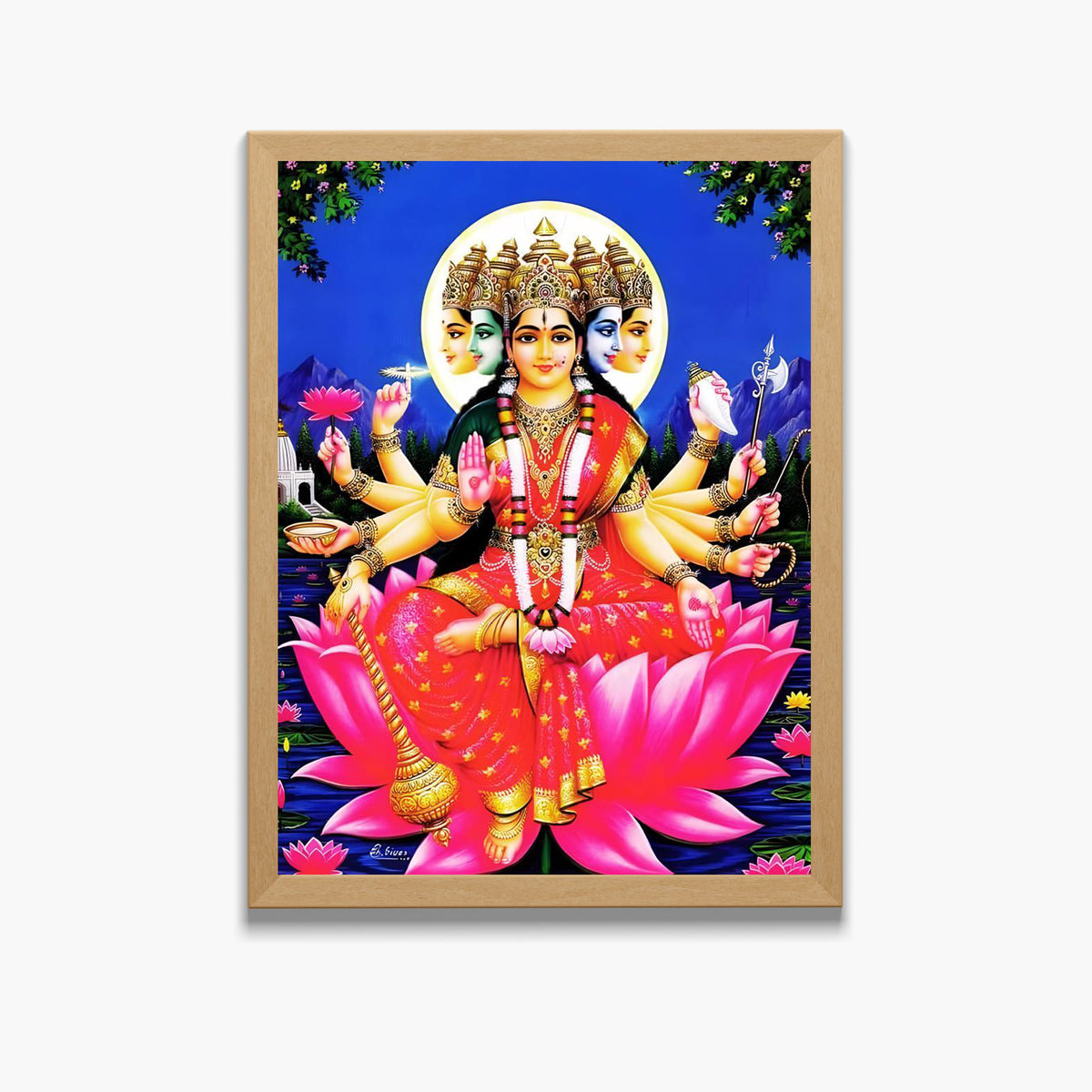 Goddess Gayatri Matha wall art- Maa Gayatri photo frame