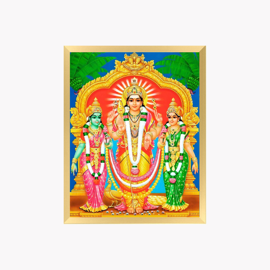 Lord Murugan Wall Art – Subramanya Swamy Photo Frame | Hindu God Spiritual Home Décor