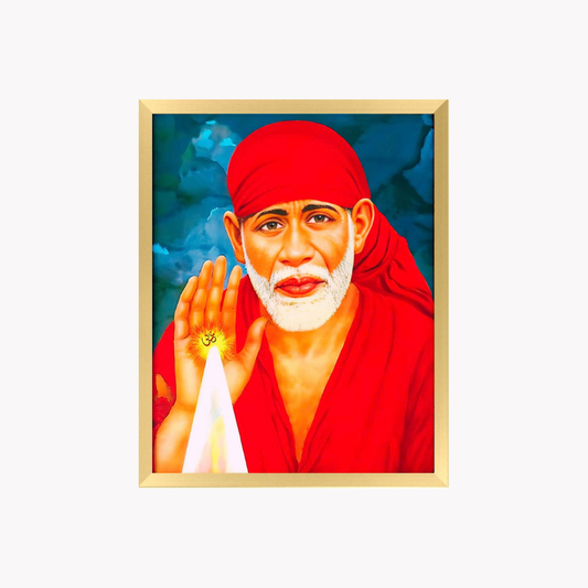 Shirdi Sai Baba Wall Art – Sai Baba Photo Frame | Spiritual Hindu Religious Home Décor