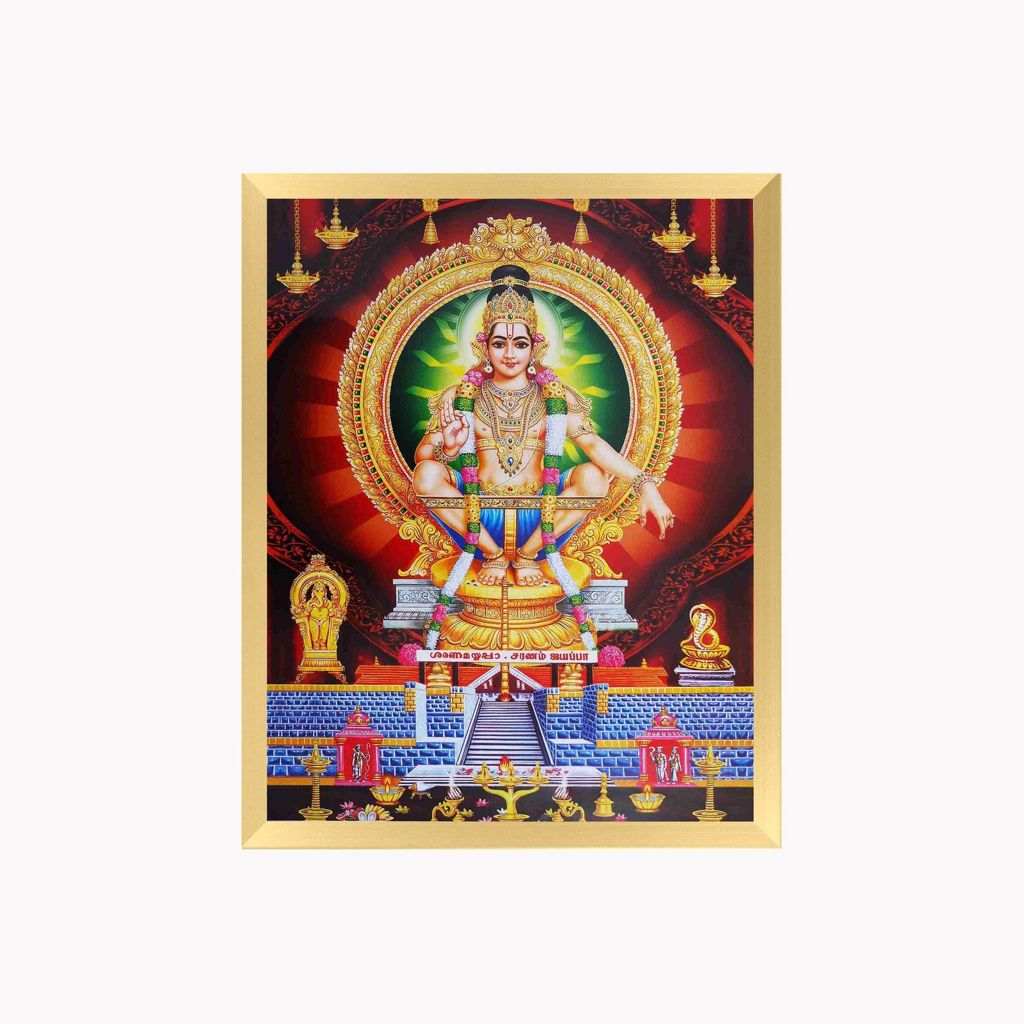 Lord Ayyappa Wall Art – Lord Ayyappa  Hindu God Photo Frame