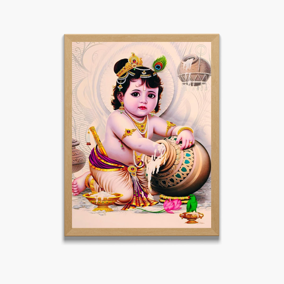 Lord Little krishna wall art- Sri krishna god photo frame