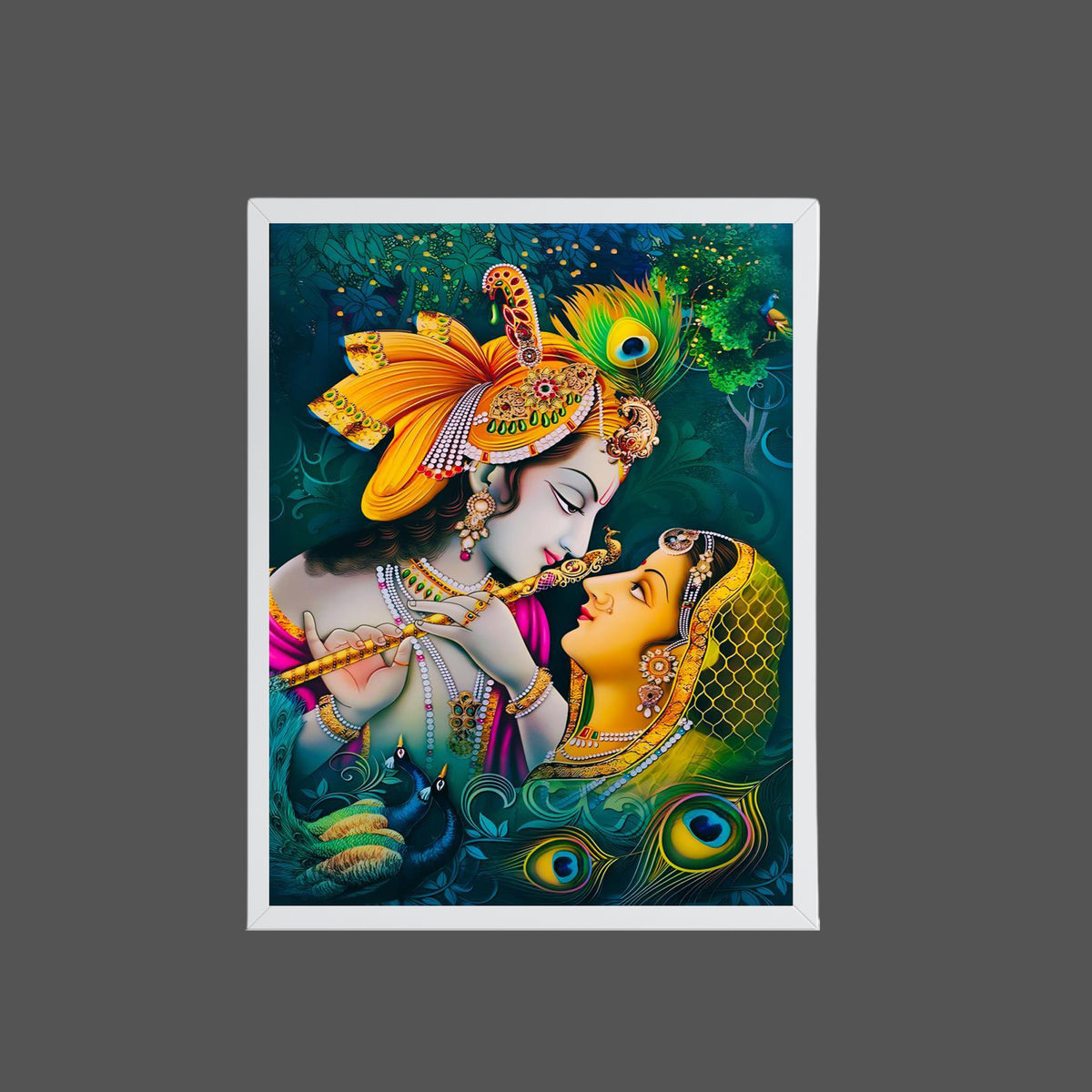 Lord Krishna wall art-Goddess Radha Krishna photo frame