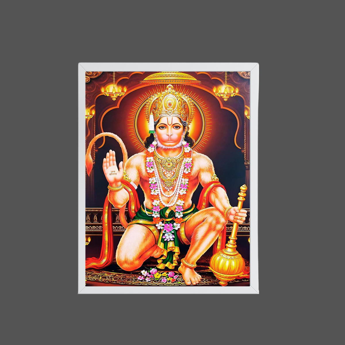 Lord Hanuman Wall Art - Hanuman Hindu God Photo Frame