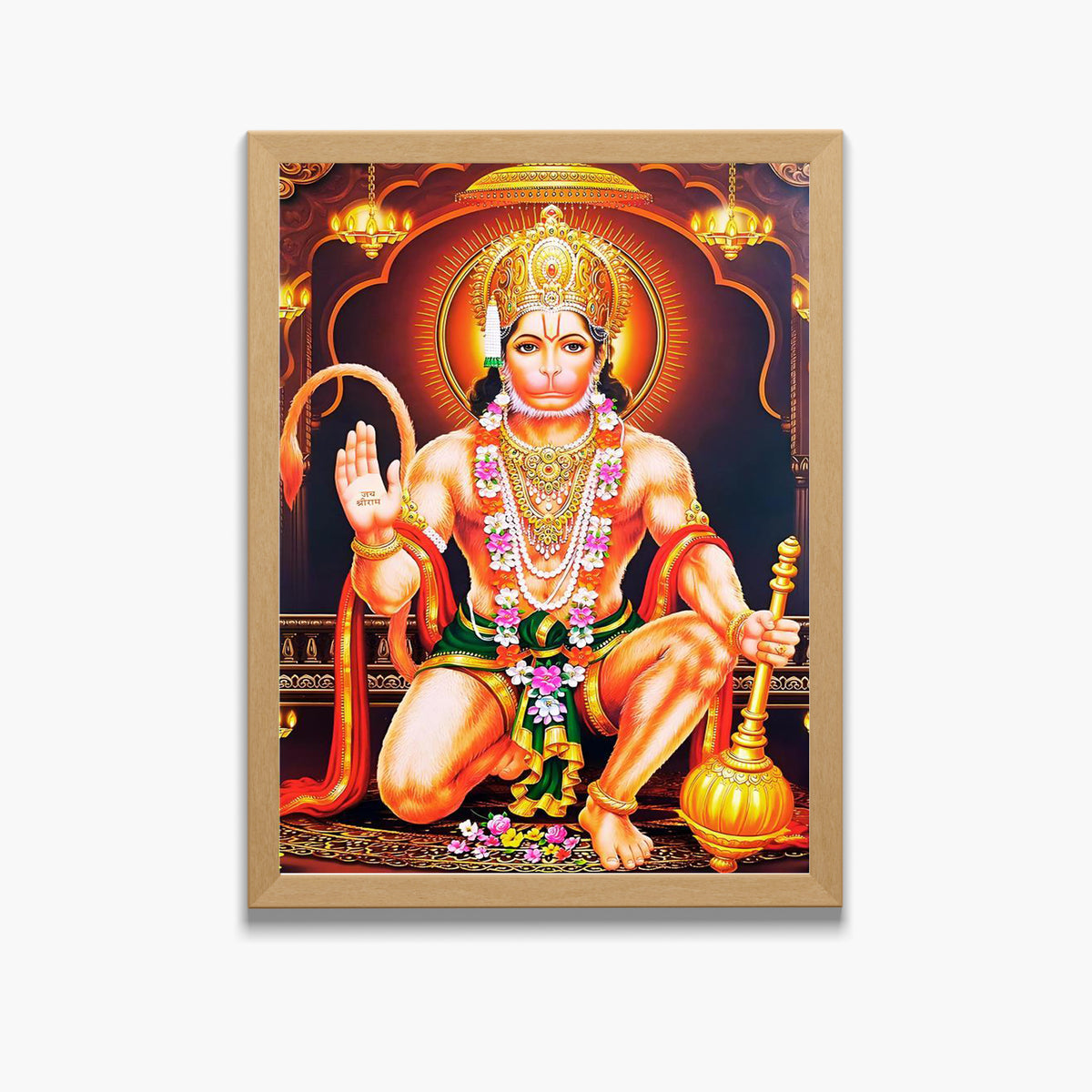 Lord Hanuman Wall Art - Hanuman Hindu God Photo Frame